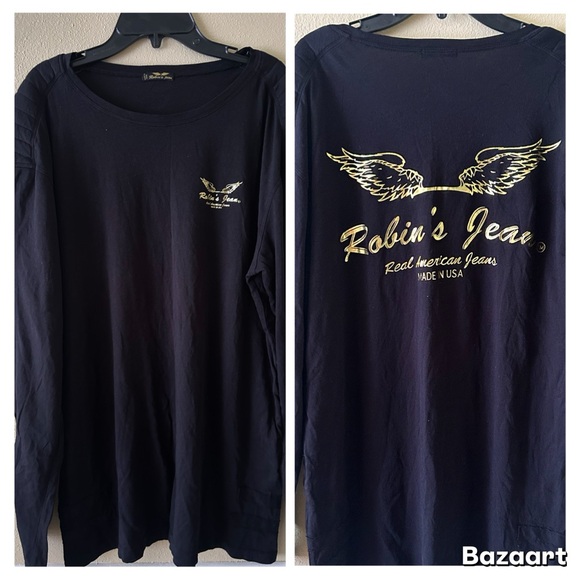 Robin's Jean Gold Wing Logo Long-sleeve TEE - Picture 1 of 10